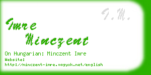 imre minczent business card